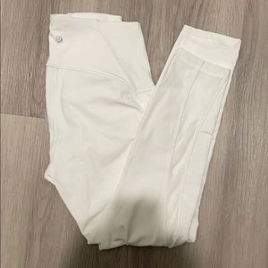 White Lululemon Leggings 28”
